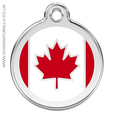 Canadian Flag Dog ID Tag (3x Sizes)